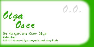 olga oser business card